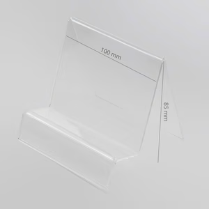 Plexi Vertical Holder / phone tablet stand with Place for Price (Navi/Tablet)