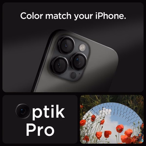Spigen Glas.tR EZ Fit Optik Kameros apsauginis stiklas iPhone 14 Pro / Pro Max / 15 Pro / Pro Max / 16 Pro / Pro Max / 17 Pro / 17 Pro Max - juodas 2 vnt
