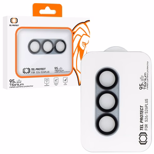 Grūdintas stiklas Tel Protect 95% AR+AF Full Metal Camera Protector ant kameros skirtas Samsung Galaxy S26/S26 Plus šviesiai mėlynas (kameros sala)