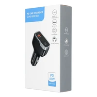Automobilinis įkroviklis USB A + Type C PD QC3.0 3A 83W CC53-1A1C juodas