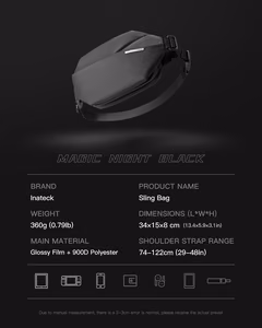 Сумка через плечо Inateck LB03014, чёрная