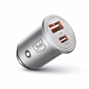Accessories - 3mk Hyper Car Charger 45W PD QC PPS USB 1A1C Silver