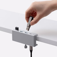 "Orico MH4PC" šakotuvas su USB-C / 3x USB-A 3.0 + 1x USB-C 3.0 - sidabrinės spalvos