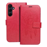 MEZZO knygos tipo dėklas telefonui SAMSUNG A35 5G su sapnų gaudykle, purpurinis