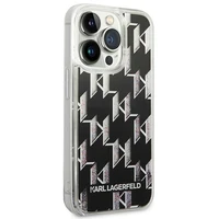 Karl Lagerfeld KLHCP14XLMNMK iPhone 14 Pro Max 6.7 "kietas dėklas juodas / juodas Skystas Blizgesys Monograma