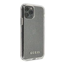 Guess GUHCN58PCGLSI iPhone 11 Pro sidabriškas kietasis dėklas Glitter