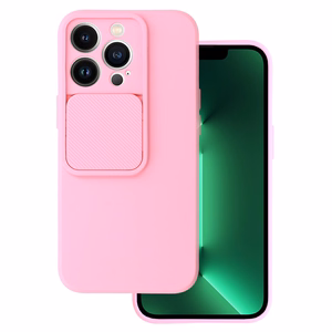 Dėklas telefonui Camshield Soft Iphone 13 Pro šviesiai rožinis