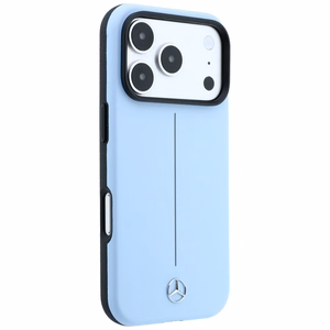 Mercedes Semi Wrap Iconic Line MagSafe odinis dėklas, skirtas iPhone 18 Pro Max / 17 Pro Max, mėlynas
