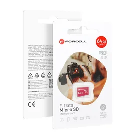 FORCELL F-DATA atminties kortelė 64GB UHS-I U3 10 klasė