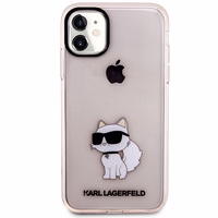 Karl Lagerfeld KLHCN61HNCHTCP iPhone 11 / Xr 6.1" rožinis/rožinis kietas dėklas Ikonik Choupette
