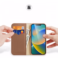DUX DUCIS piniginės dėklas HIVO IPHONE 15 ruda