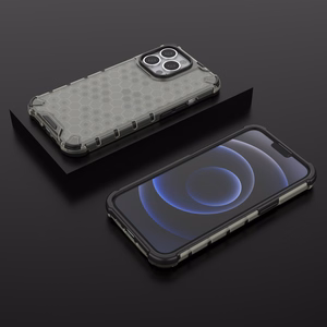 Honeycomb Case šarvu dangtelis su TPU buferiu iPhone 13 Pro juodas