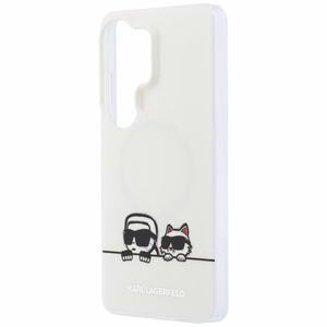 Karl Lagerfeld dėklas IML Peekaboo Karl ir Choupette MagSafe skirtas Samsung Galaxy S26 Ultra skaidrus