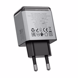 Borofone Įkroviklis BN20 Lena (m) - USB + Type C - PD 35W pilkas