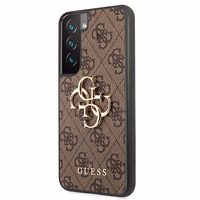 Guess GUHCS22S4GMGBR S901 S22 rudas/rudas kietas dėklas 4G Big Metal Logo
