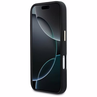 Guess FW dėklas su dervos logotipu iPhone 17 Pro - juodas
