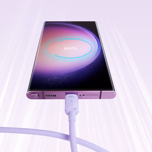 USB кабель Joyroom (S-CC100A14) "USB-C (Type-C) - USB-C (Type-C)" (100W 1.2m) фиолетовый