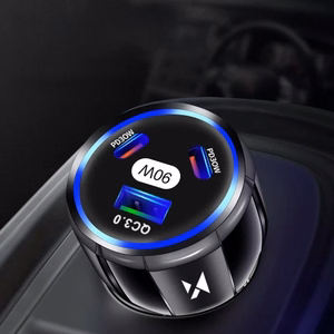 Automobilinis įkroviklis Wozinsky WCCCA juodas 90W (2xPD / 1xQC3.0)