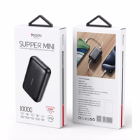 YESIDO POWERBANK YP52 10 000 mAh 22,5W USB-A+USB-C PD20W juodas