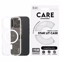 CARE by PanzerGlass Flagship Star Lit dėklas telefonui iPhone 16 Pro 6.3" baltas Magnetinis 1342