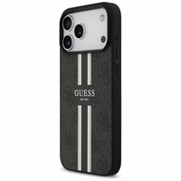 GUESS dėklas telefonui IPHONE 17 Pro Max, suderinamas su MagSafe GUHMP17XP4RPSK (4G Printed Stripes), juodas
