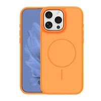 Frame Thin Mag dėklas for iPhone 16 Pro 6,3" oranžinis