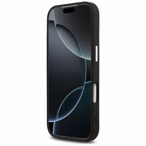 Guess Blizgus Trikampio Logotipas Magnetinis dėklas telefonui iPhone 17 Pro - juodas
