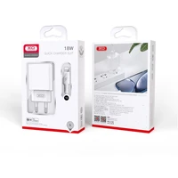 XO sieninis įkroviklis CE02D QC 3.0 18W 1x USB baltas + microUSB kabelis
