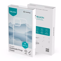 Nillkin Iceblade Prop magnetinis dėklas su kameros dangteliu ir stovu iPhone 16e telefonui - žalias