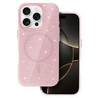 Magnetinis Itin Plonas Blizgus dėklas Iphone 13 Pro Max šviesiai rožinė