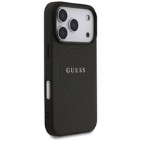 Guess Grūdėtas Žiedas Magnetinis dėklas telefonui iPhone 17 Pro - juodas