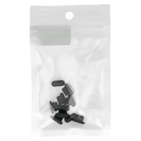 Silikoninis dulkių kamštelis Lightning juodas - 10 vnt.