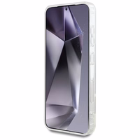 Dėklas Karl Lagerfeld Mygtukas Choupette Galva Spausdintas Logotipas Magnetinis Samsung Galaxy S25 balta