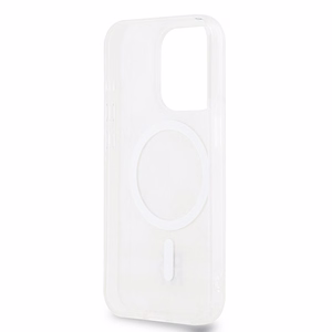 DKNY IML languotas mono raštas ir spausdintos juostelės Magnetinis dėklas iPhone 15 Pro Max - rožinė