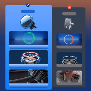 Belaidis automobilinis įkroviklis-laikiklis Joyroom (JR-ZS291) Magnetic (MagSafe 15W) tvirtinamas ant ventiliacijos grotelių juodas