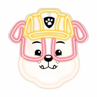 Hanging neon LED Paw Patrol on plexiglass - Rubble OW-130446
