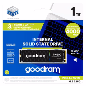 Goodram SSDPR-PX600-500-80 vidinis kietasis diskas 500 GB M.2 PCI Express 4.0 NVMe 3D NAND