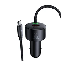 Mcdodo CC-0370 automobilinis įkroviklis, USB-C, Lightning, 120W, su įtraukiamais kabeliais