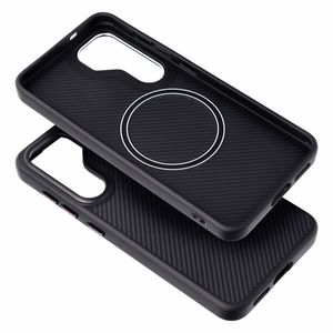 Carbon Elite Magnetinis dėklas telefonui suderinamas su MagSafe SAMSUNG S25 juodas