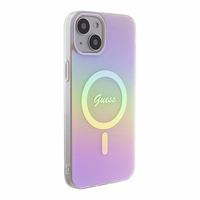 Guess GUHMP15MHITSP iPhone 15 Plus 6.7" rožinis/rožinis kietas dėklas IML Iridescent MagSafe