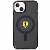 Ferrari FEHMP14SURKK iPhone 14 6.1" juodas kietas dėklas telefonui pusiau permatomas magnetinis (MagSafe)