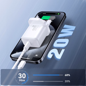 Joyroom JR-TCF20 PD 20W sieninis įkroviklis (JK kištukas) su 1 m USB-C kabeliu - baltas