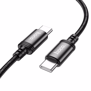 Kabelis USB-C į USB-C Hoco 3A 60W 3 m X91 juodas