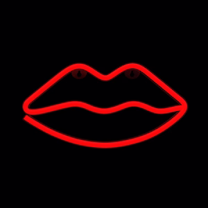 Neon LED Light LIPS raudonas Bat + USB FLNE08 Forever Light