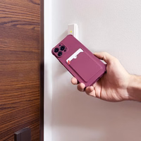 Card Armor dėklas maišelis iPhone 11 Pro kortelės piniginė silikoninis šarvas oro pagalvė - oranžinė