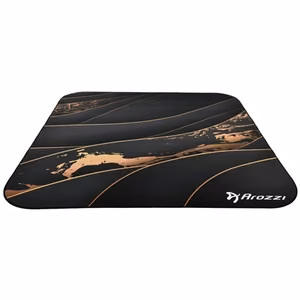 Arozzi Zona square floor mat, black/gold