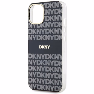 DKNY IML mono ir juostų magnetinis dėklas telefonui iPhone 15/14/13 - juodas