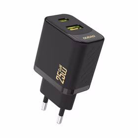 Dudao A26T GaN 25W USB-A, USB-C įkroviklis – juodas