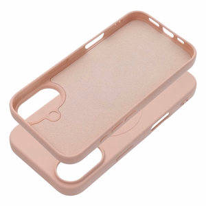 Dėklas Silicone Mag Cover (big hole) (MagSafe) skirtas iPhone 16 rožinis