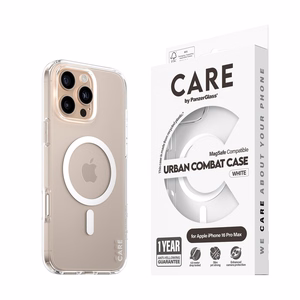 CARE by PanzerGlass Flagmano dėklas telefonui iPhone 16 Pro Max 6.9" baltas/baltas Magnetinis 1340